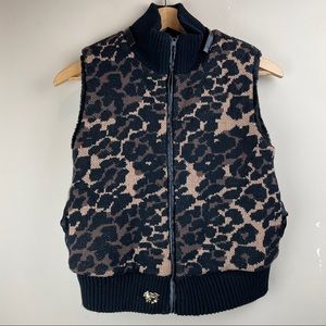 Betsy Johnson Leopard Print Vest One Size Fits All